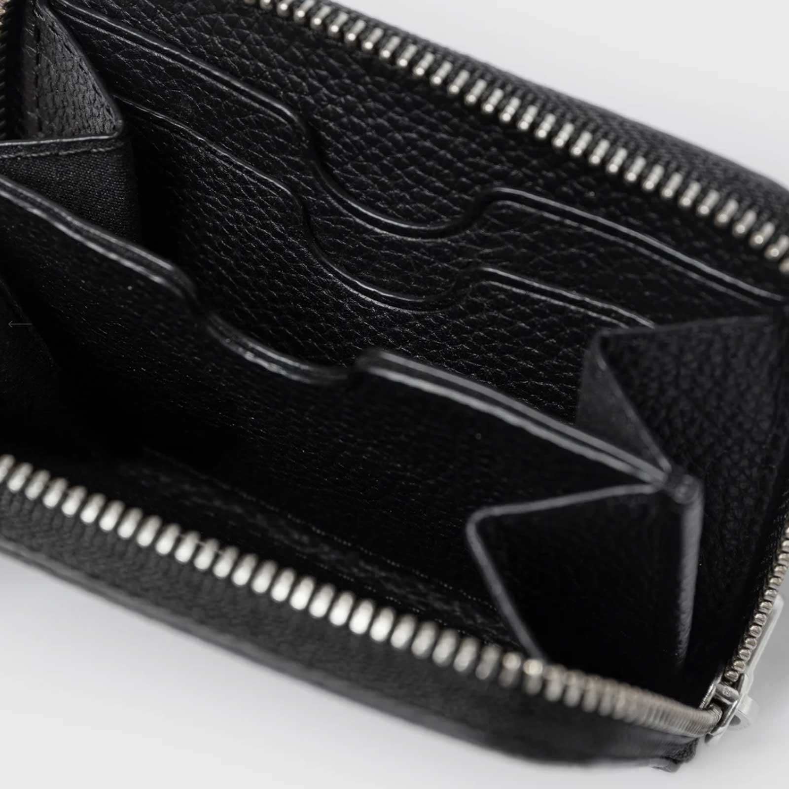 Leather Zip Wallet black
