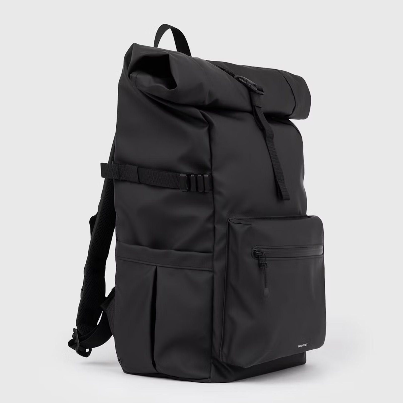 Stream Rolltop Backpack L black Sandqvist