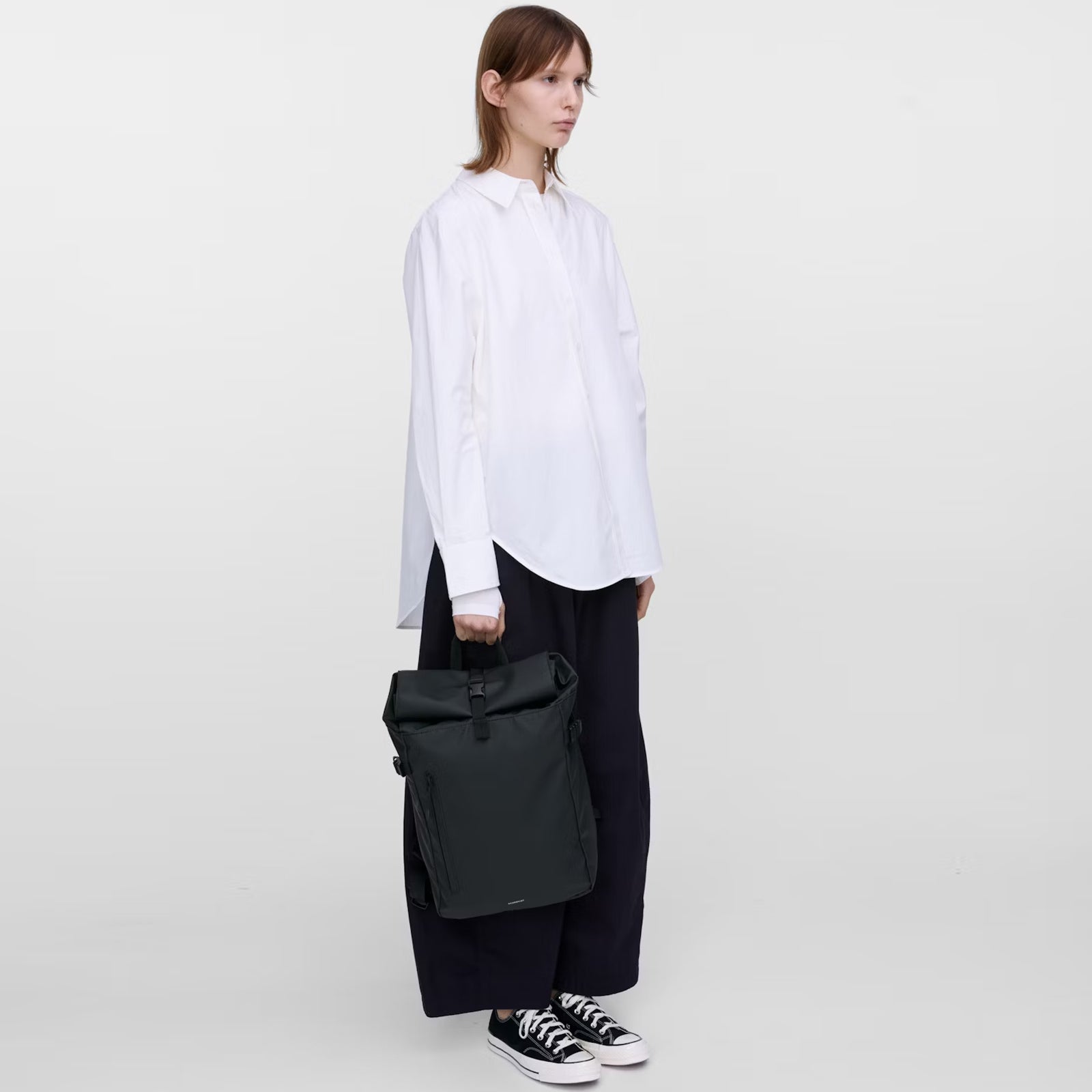 Stream Slim Rolltop Backpack M black Sandqvist