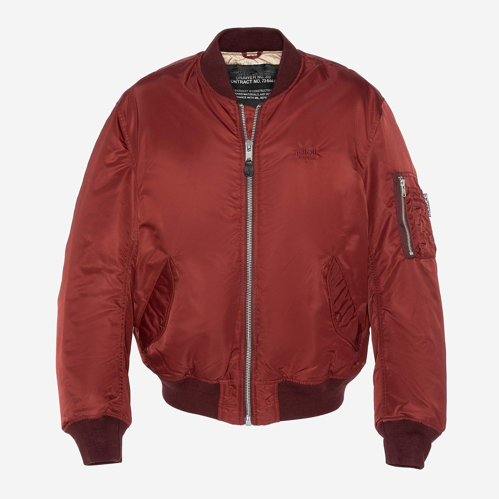Oversized Unisex Vintage Bomber cordovan