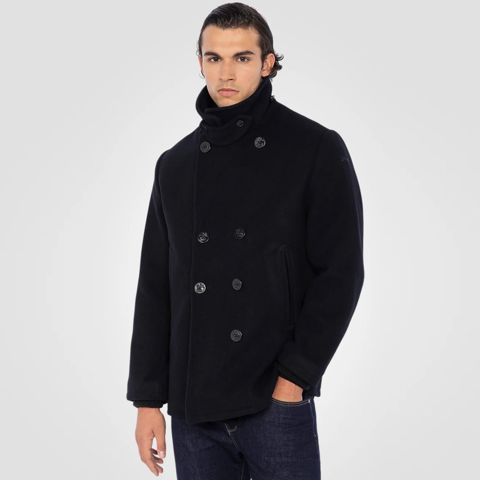 Seacoat Coat dark navy Schott NYC