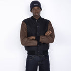 Varsity Jacket LCUSA navy/brown