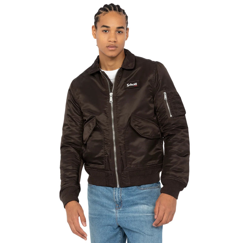 CWU Regular Fit Blouson dark brown Schott NYC
