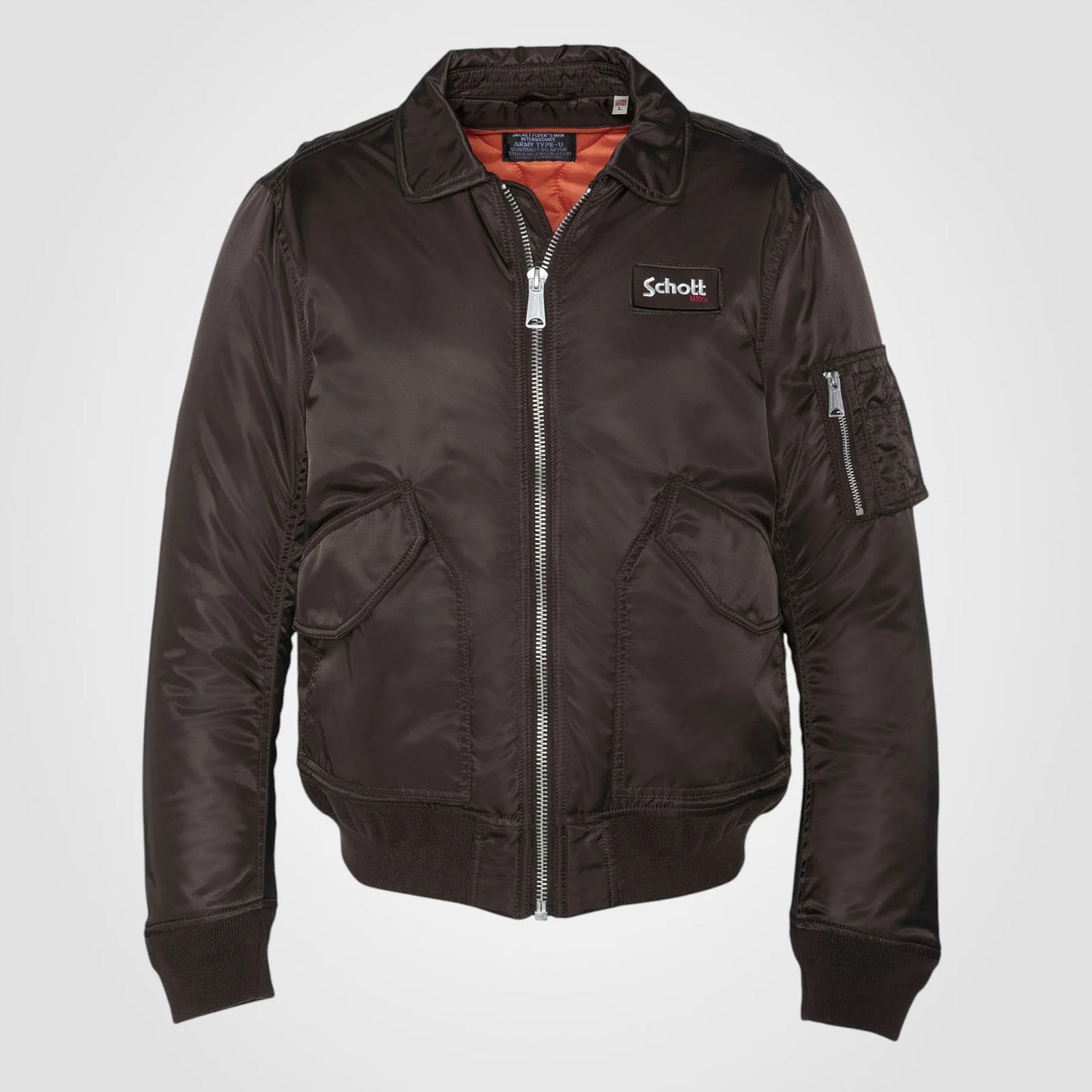 CWU Regular Fit Blouson dark brown Schott NYC
