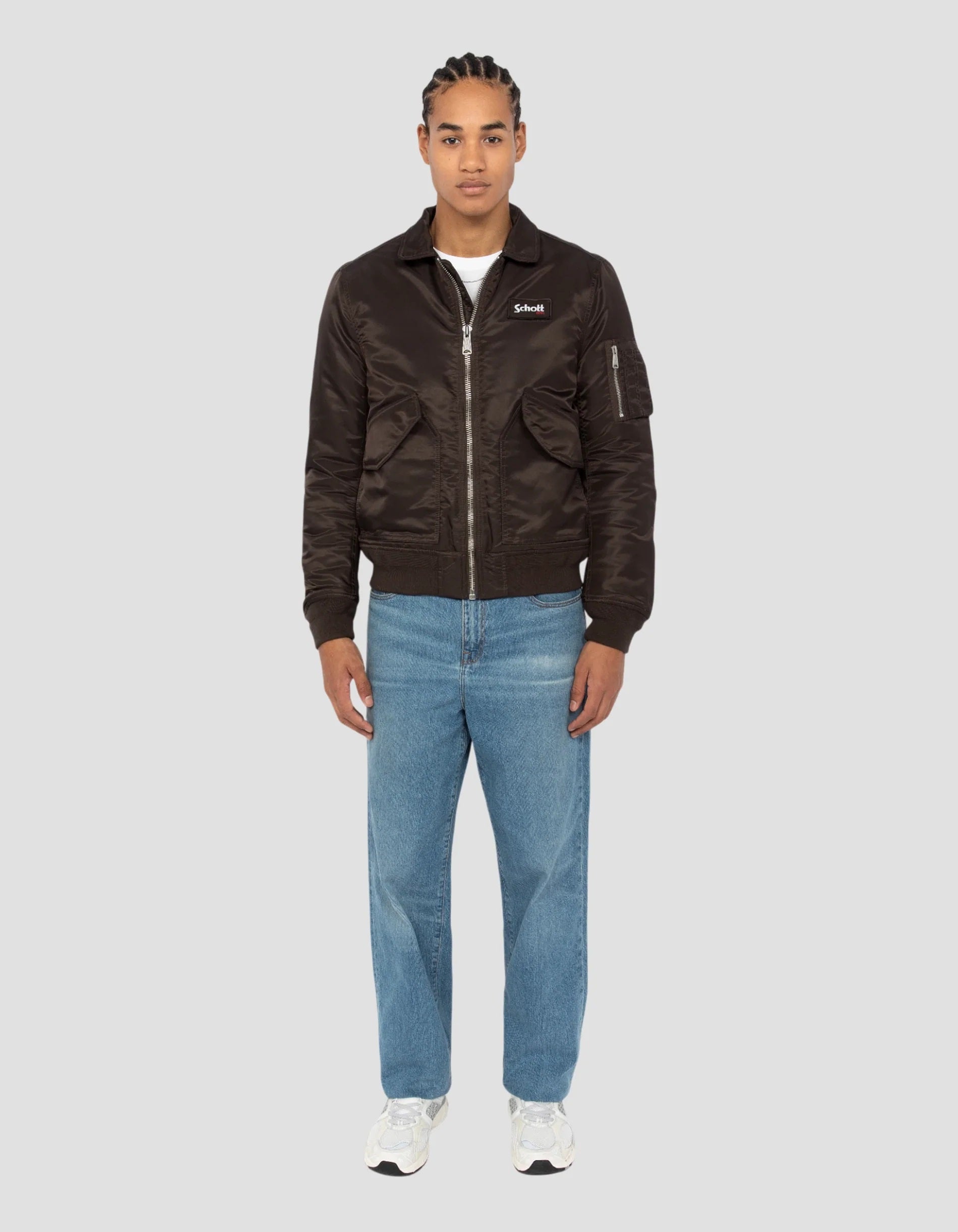 CWU Regular Fit Blouson dark brown Schott NYC