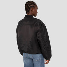 Cropped Oversized Bomber black