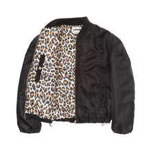 Cropped Oversized Bomber black