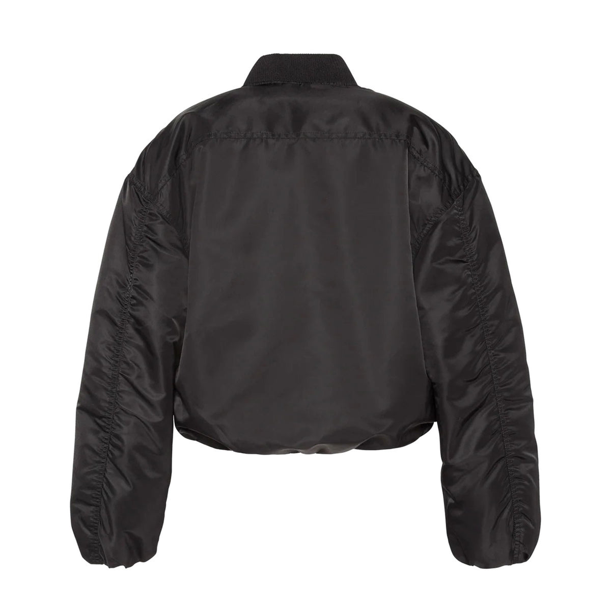 Cropped Oversized Bomber black