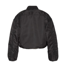 Cropped Oversized Bomber black