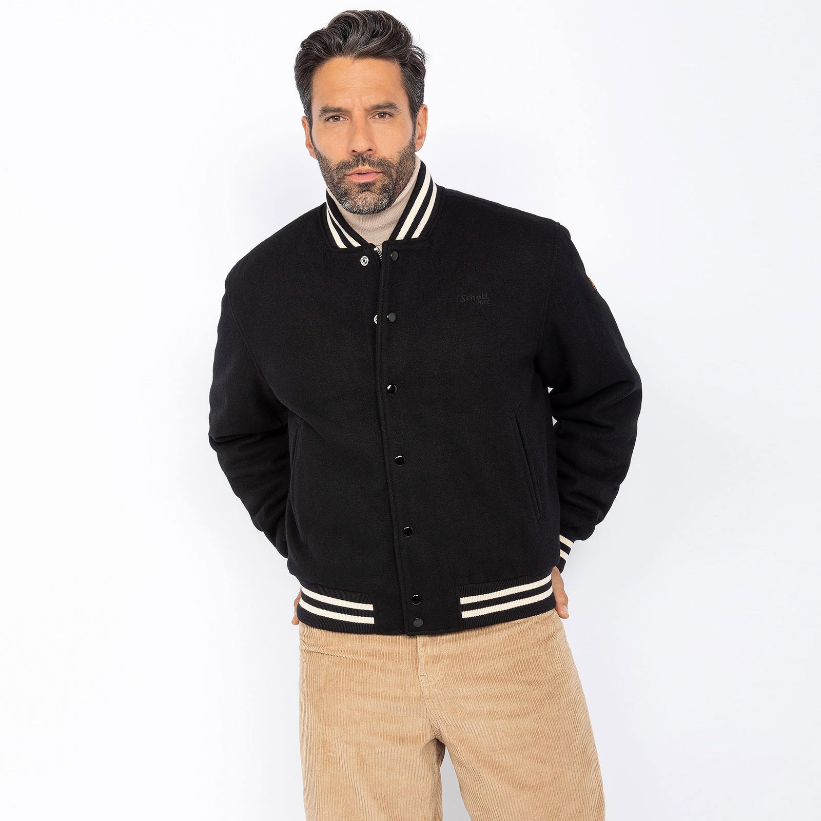 Duse Wool College Jacket black