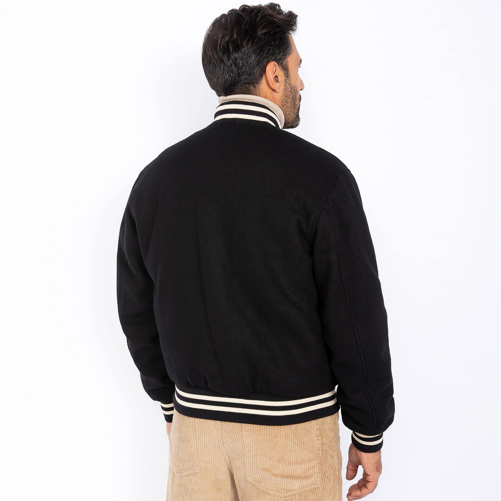 Duse Wool College Jacket black