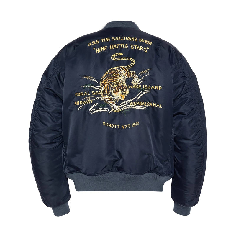 Oversized Unisex Souvenir Bomber dark navy Schott NYC