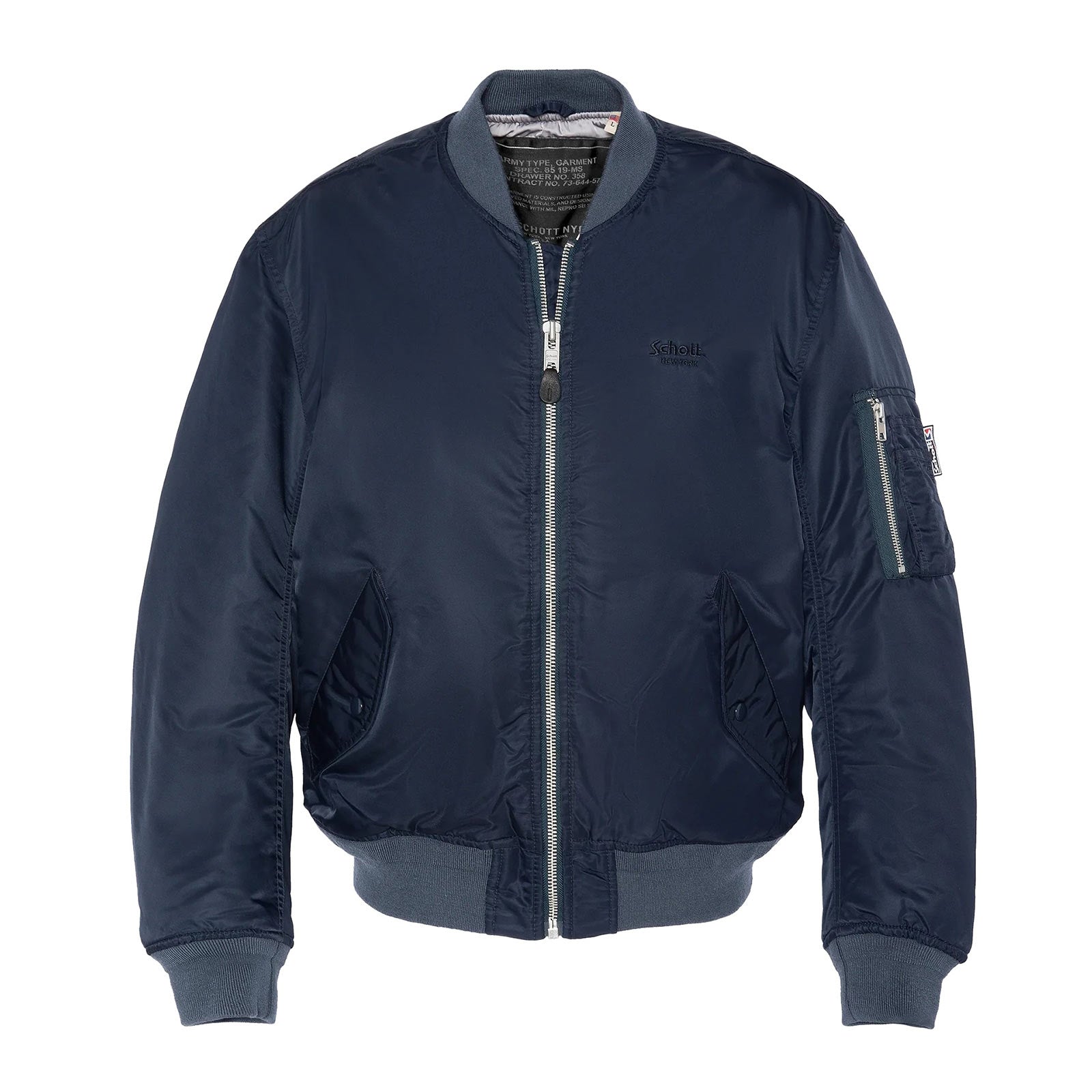 Oversized Unisex Vintage Bomber dark navy Schott NYC