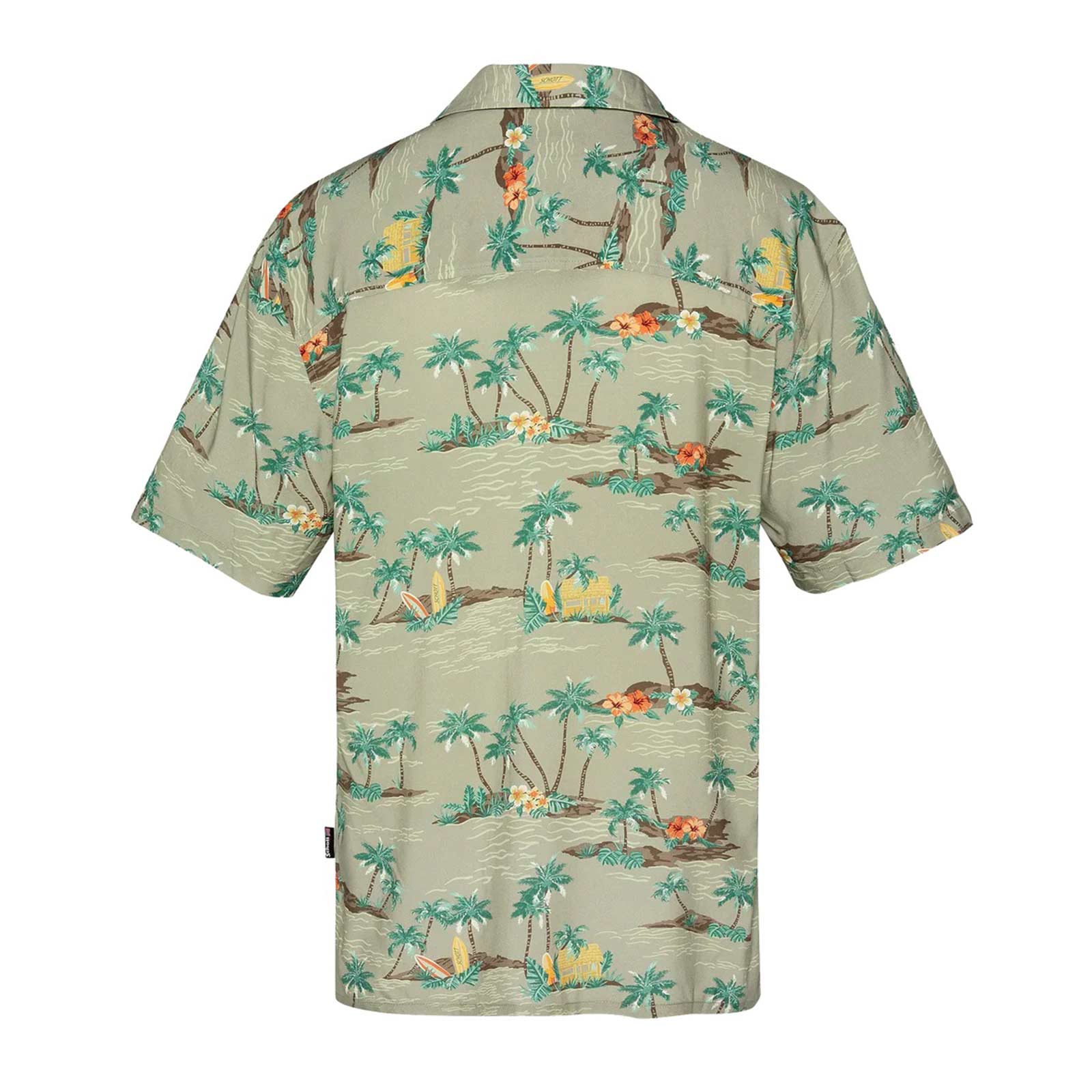 Shcapri Chemise Vintage Print Hawai sage cabana Schott NYC