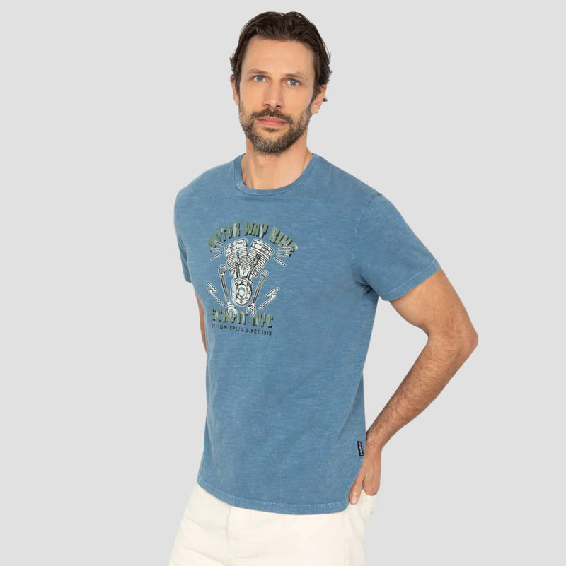 Tsbarley T-Shirt blue Schott NYC