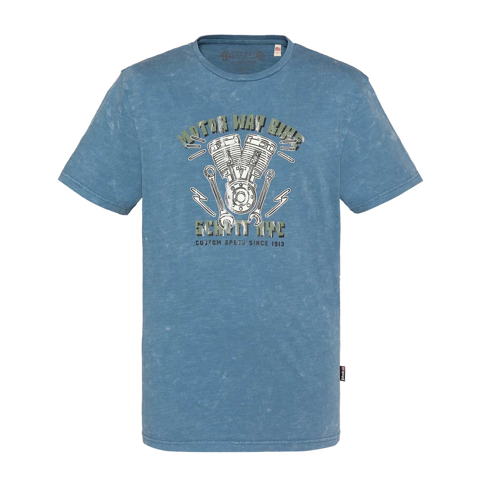 【schott】Souvenir shirt U.S.S New york US Navy Cartoon khaki t-shirt - TSPARKSLEY | Schott NYC®