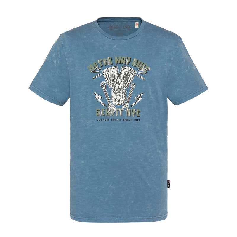 Tsbarley T-Shirt blue Schott NYC