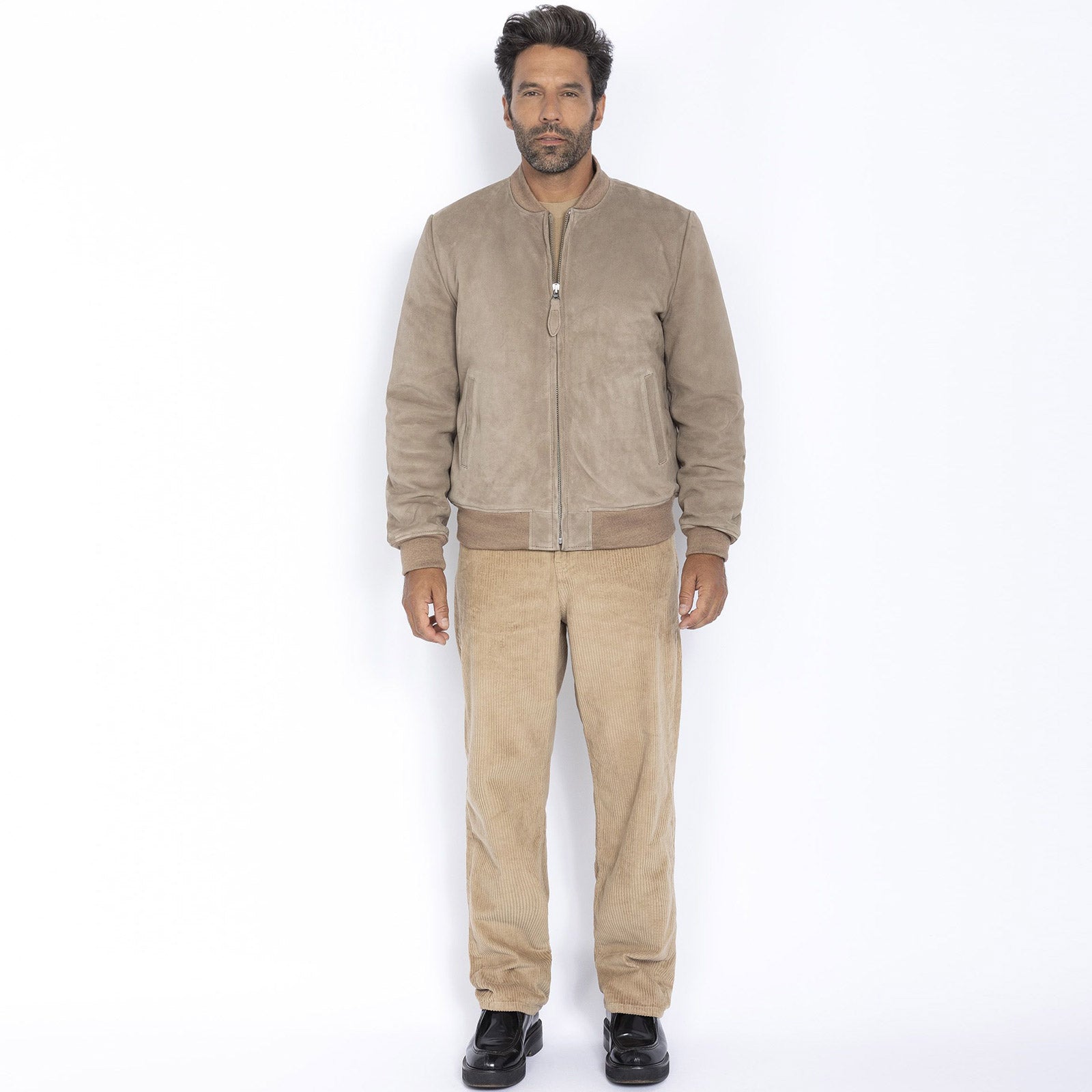 Velour Blouson dark beige