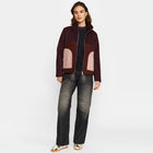 Block Jacket burgundy