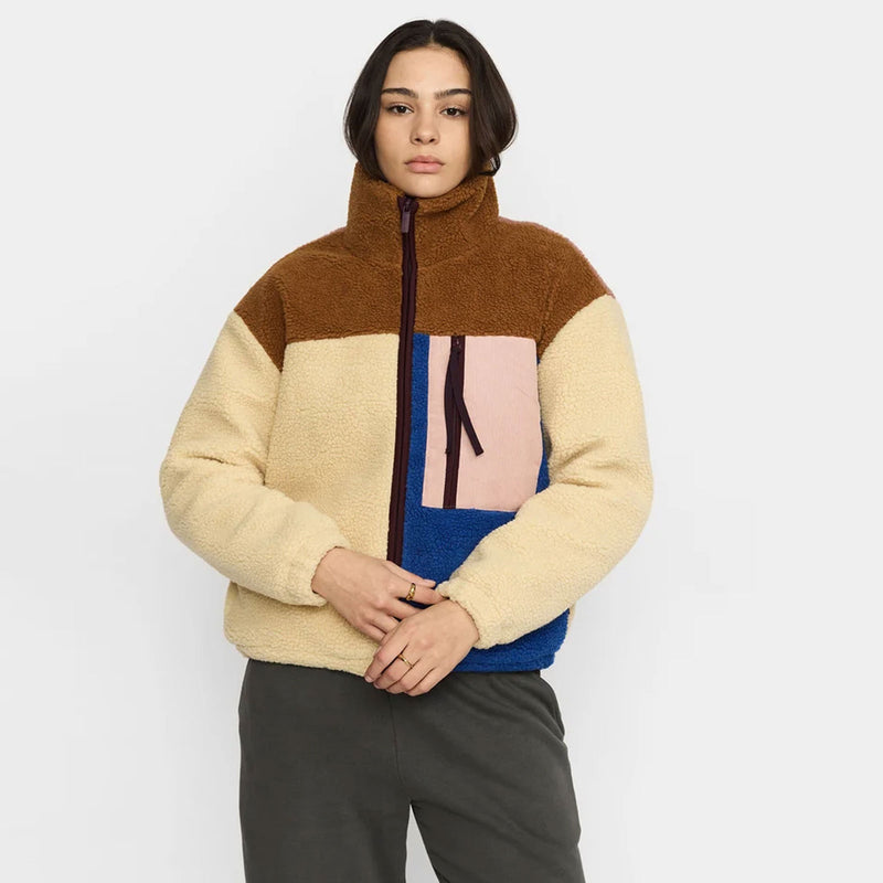 Block Teddy Jacket lightbrown