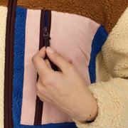 Block Teddy Jacket lightbrown