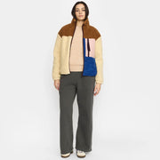 Block Teddy Jacket lightbrown