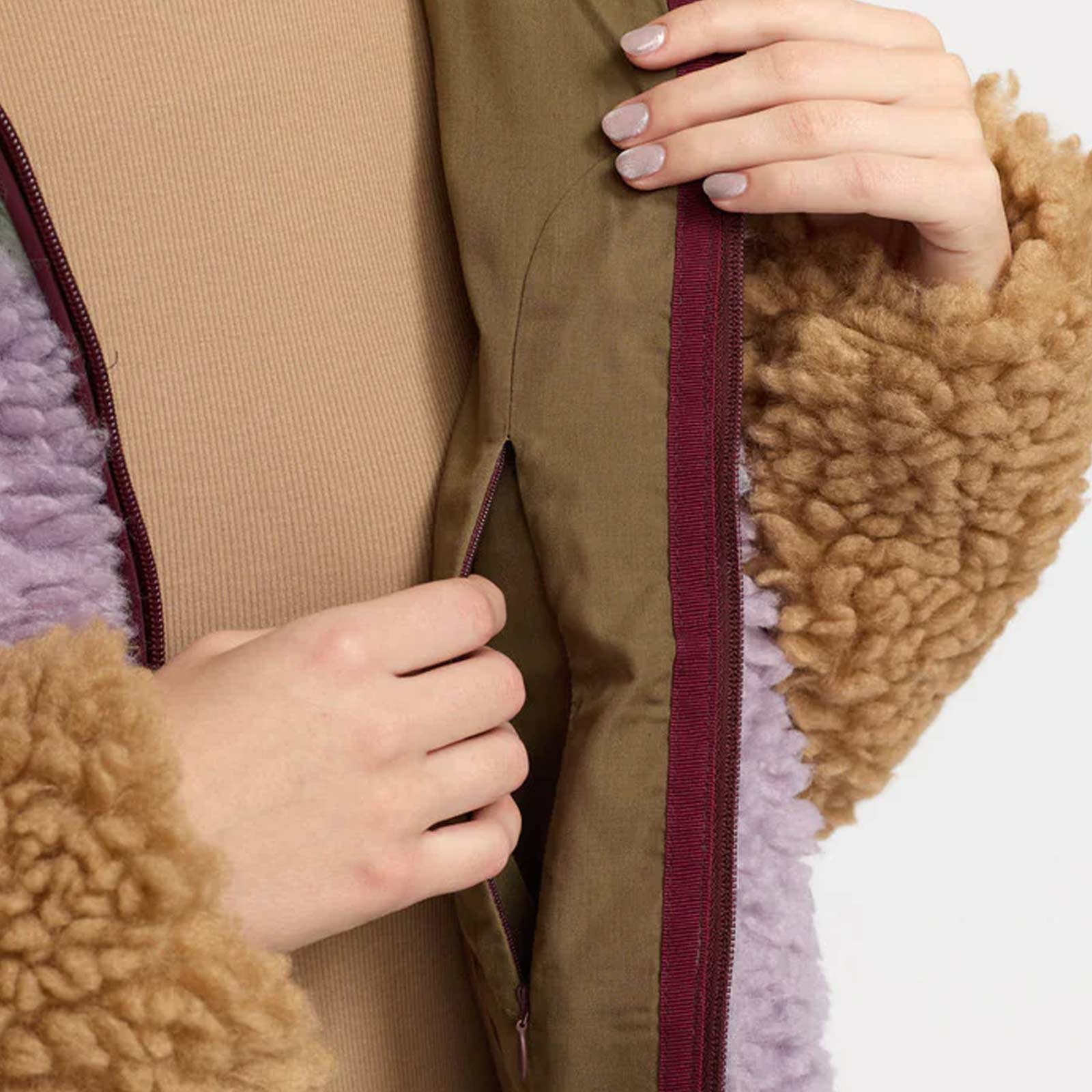 Chunky Block Teddy Jacket mint Selfhood