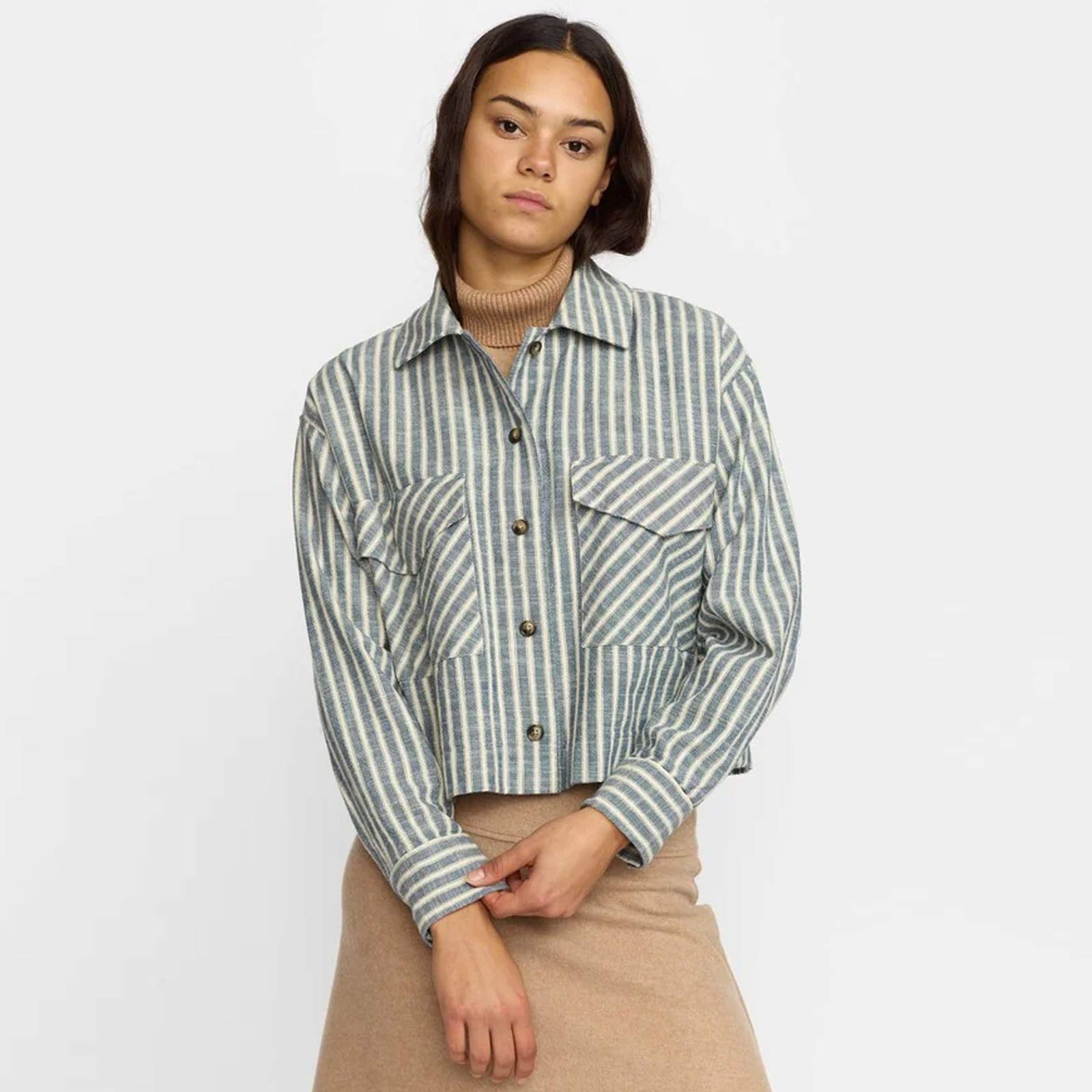 Cropped ShirtJacket blue Selfhood