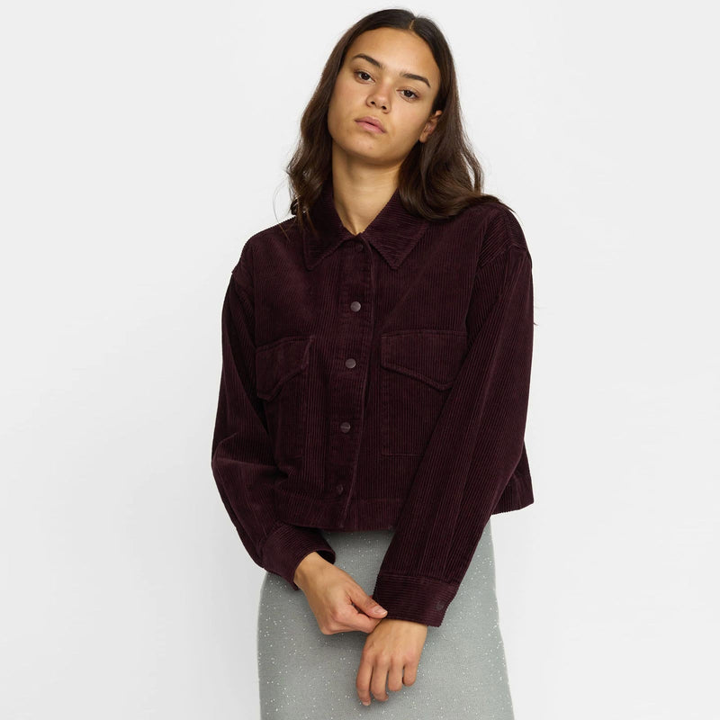 Cropped ShirtJacket burgundy Selfhood