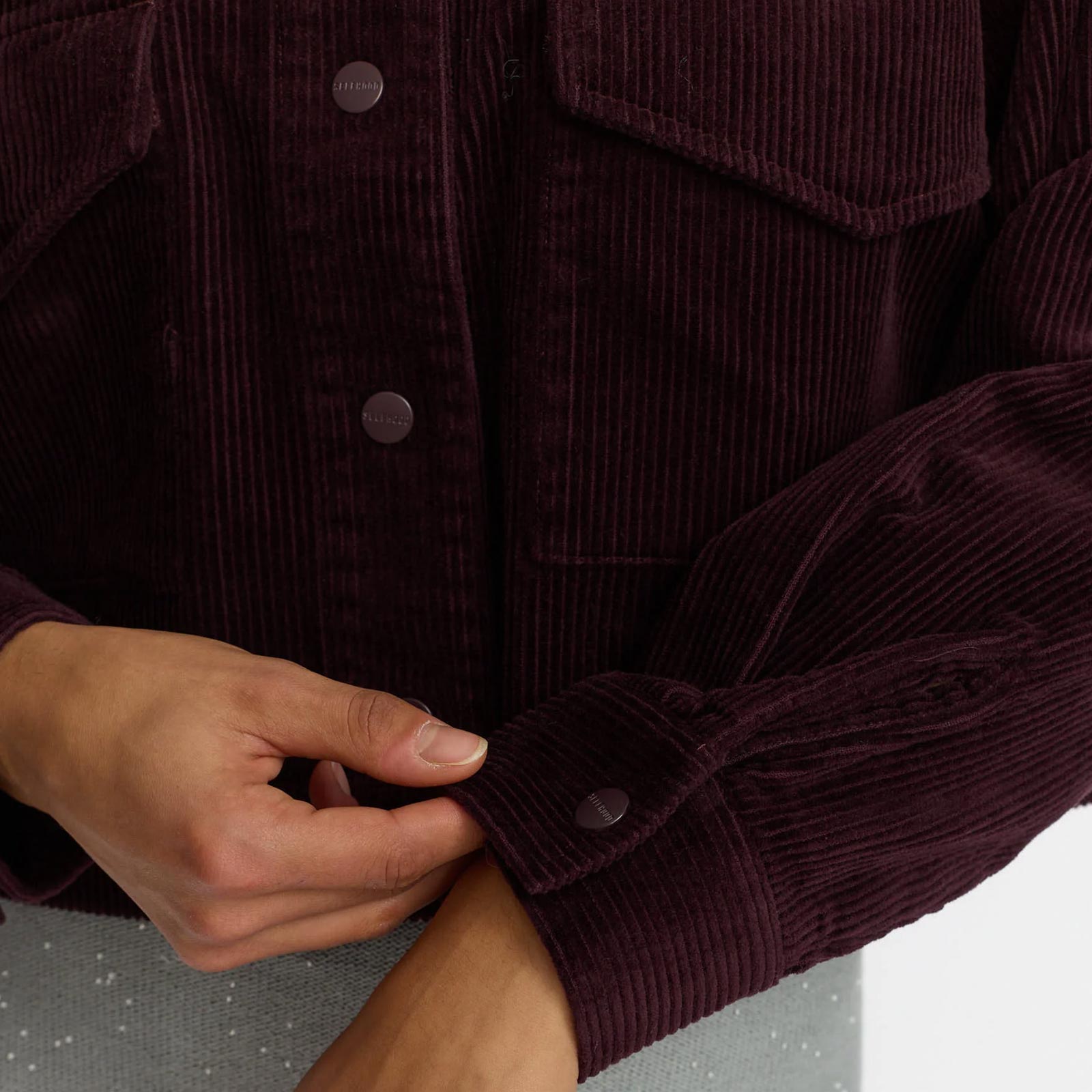 Cropped ShirtJacket burgundy Selfhood