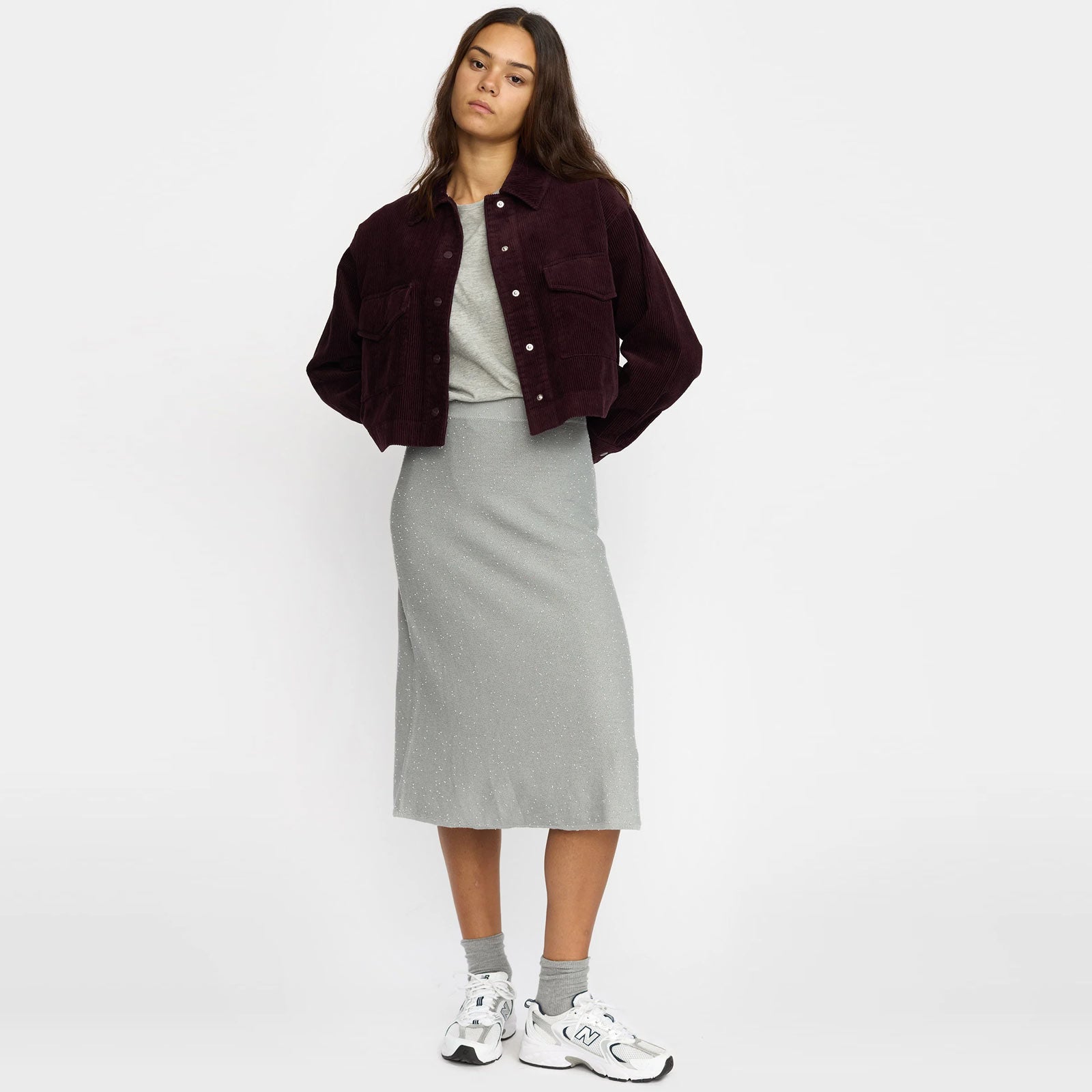 Cropped ShirtJacket burgundy Selfhood