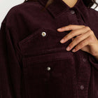 Cropped ShirtJacket burgundy Selfhood