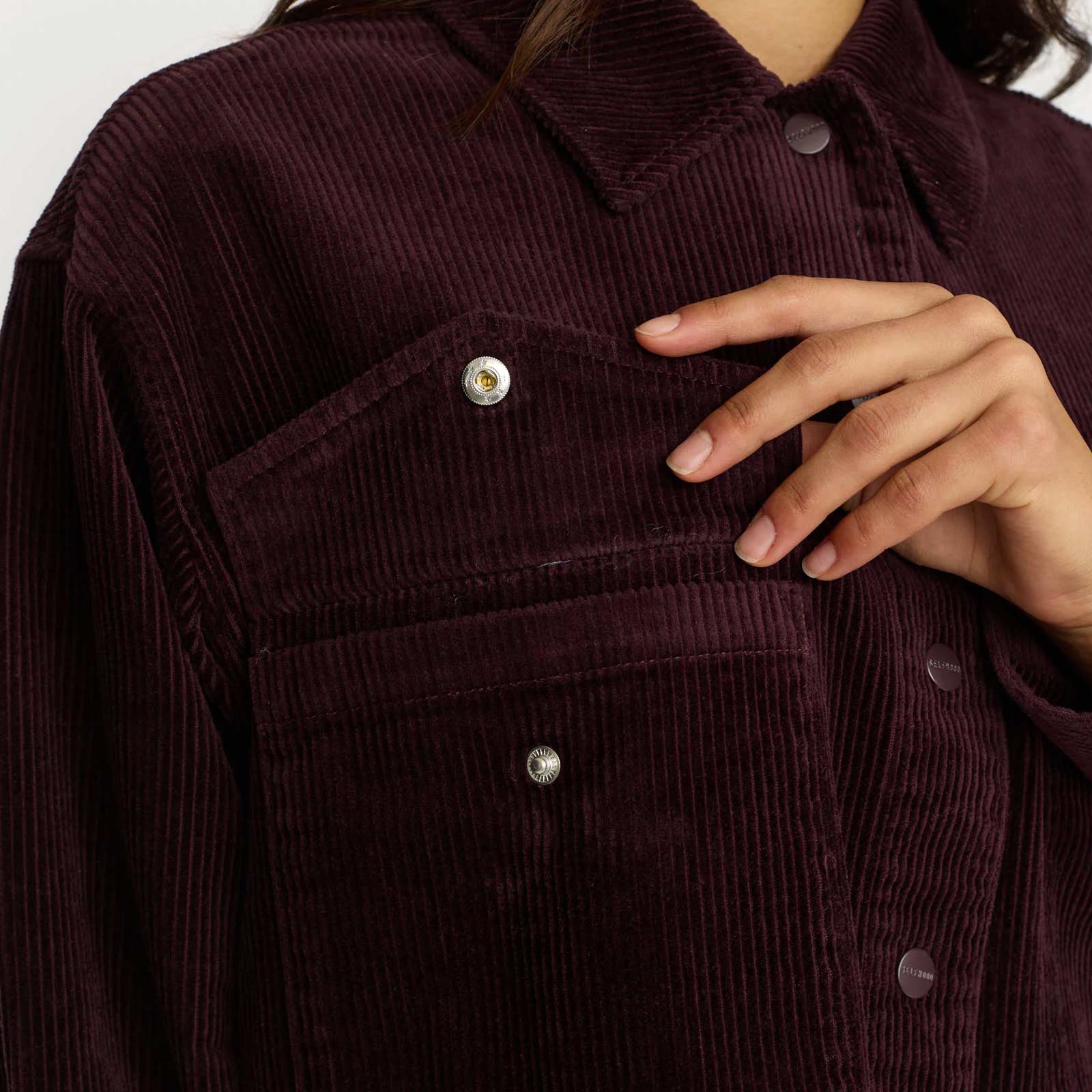 Cropped ShirtJacket burgundy Selfhood