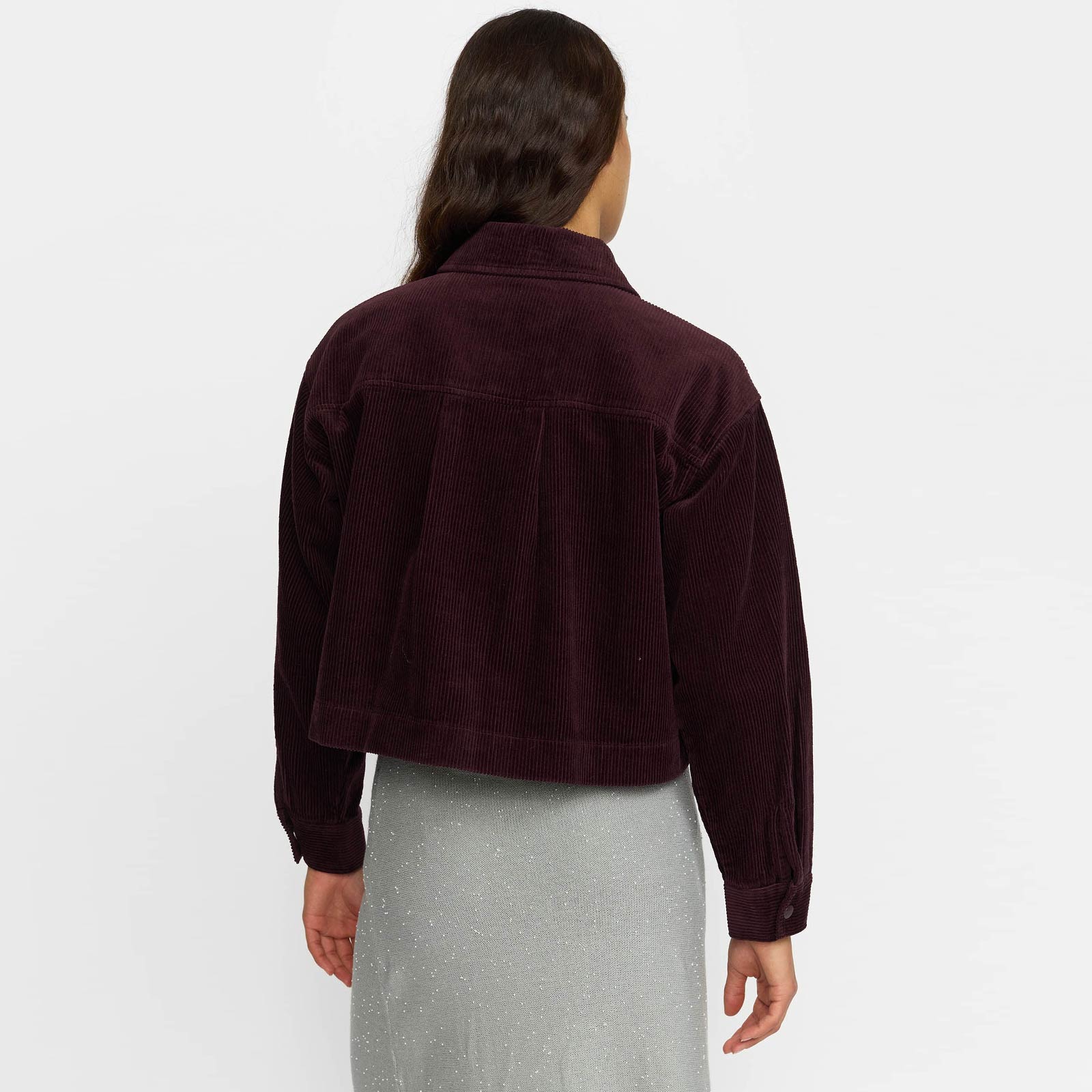 Cropped ShirtJacket burgundy Selfhood