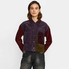 Cropped Shirt Jacket darkpurple