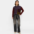Cropped Shirt Jacket darkpurple