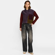 Cropped Shirt Jacket darkpurple