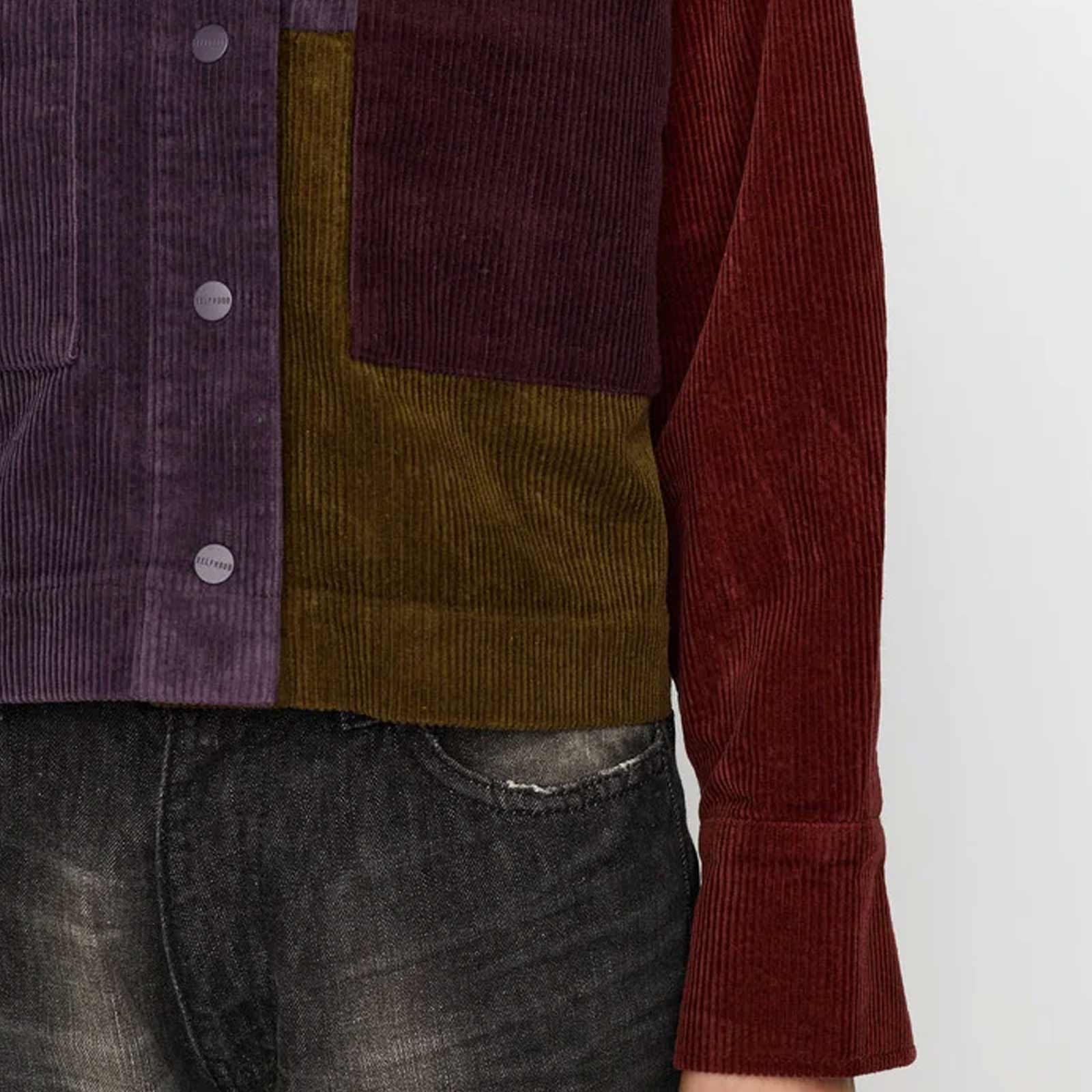 Cropped Shirt Jacket darkpurple