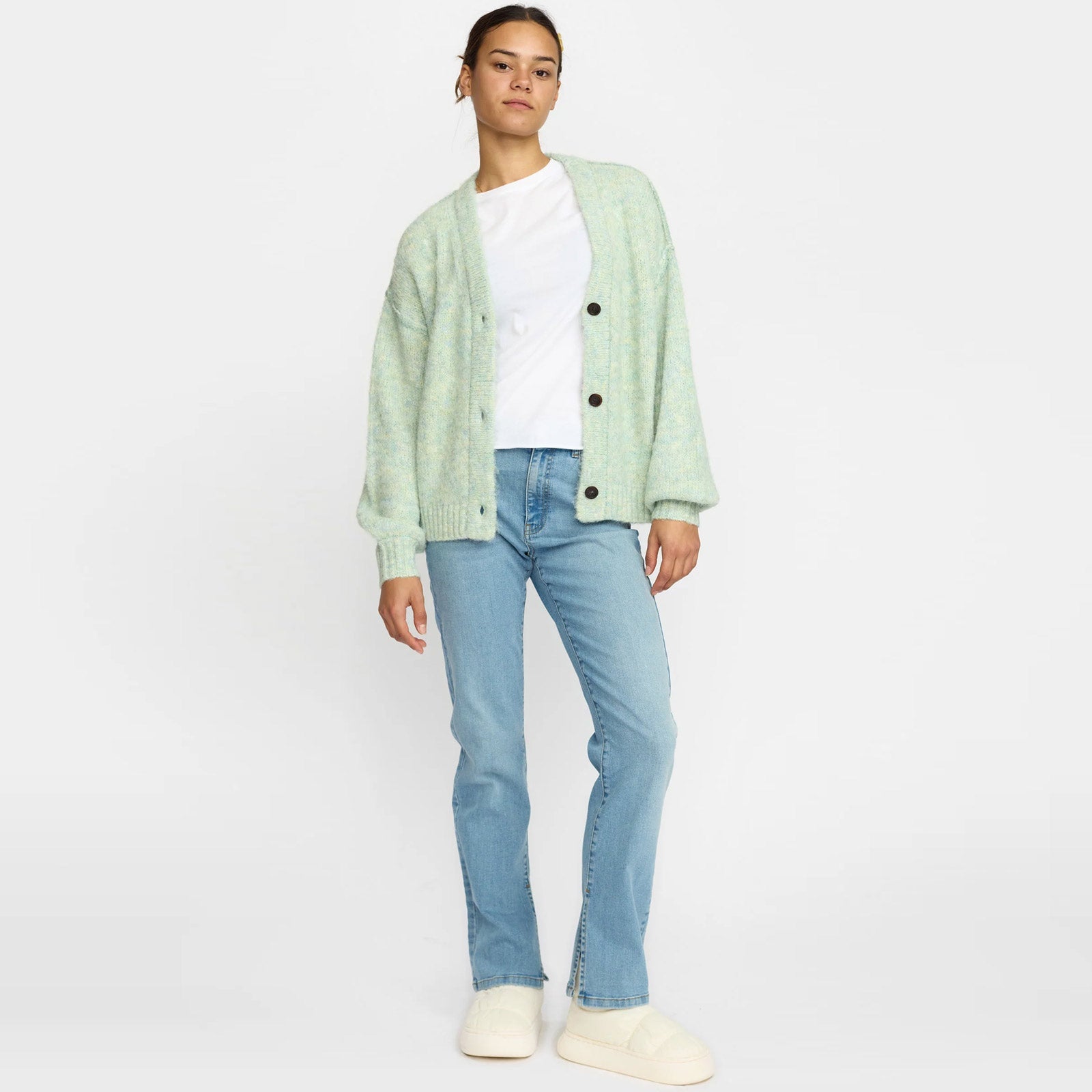 Knitted Mohair Cardigan mint Selfhood