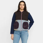 Quilted Patchwork Jacket blue
