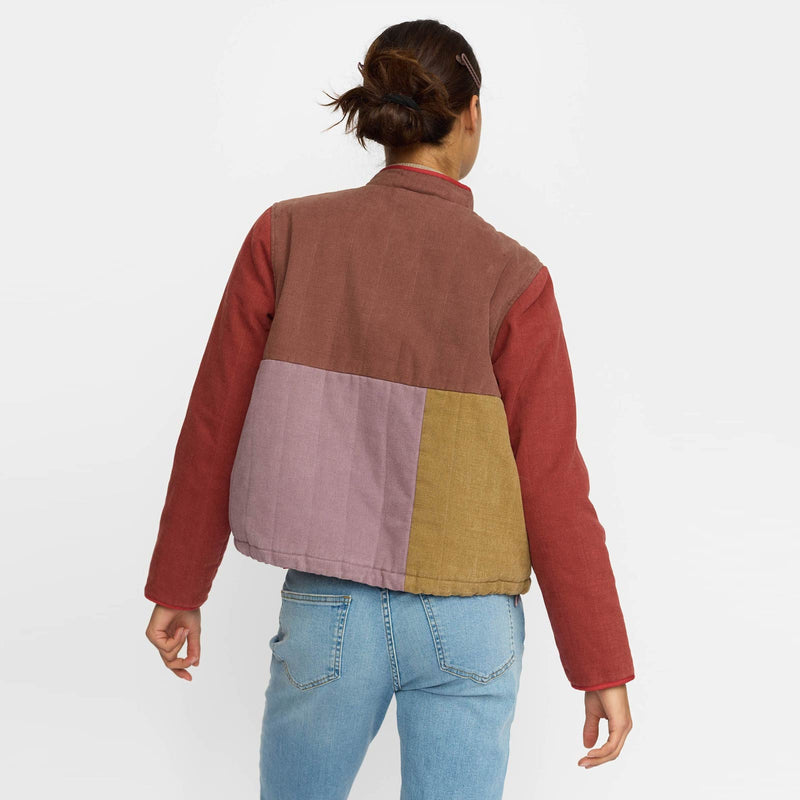 Quilted Patchwork Jacket brown Selfhood