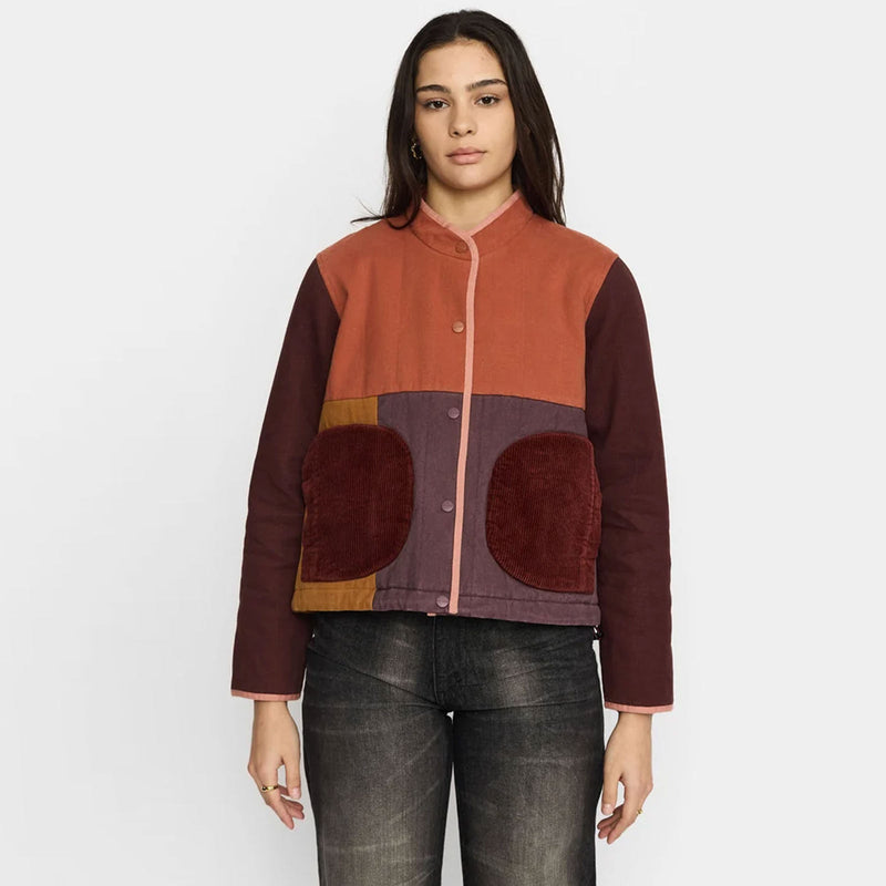 Quilted Patchwork Jacket orange