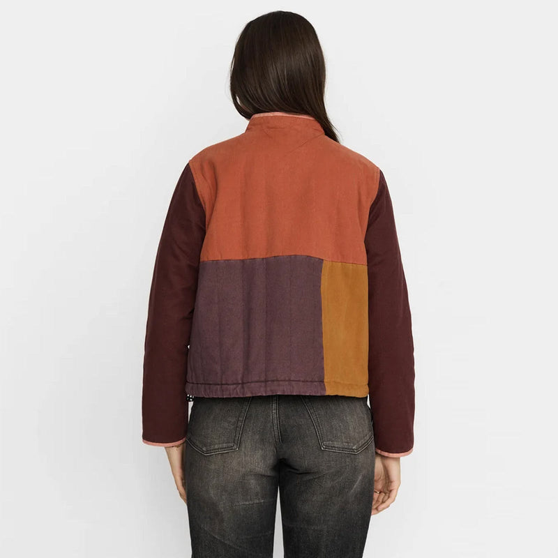 Quilted Patchwork Jacket orange