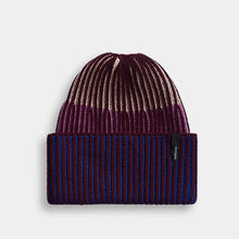 Rib Block Beanie burgundy