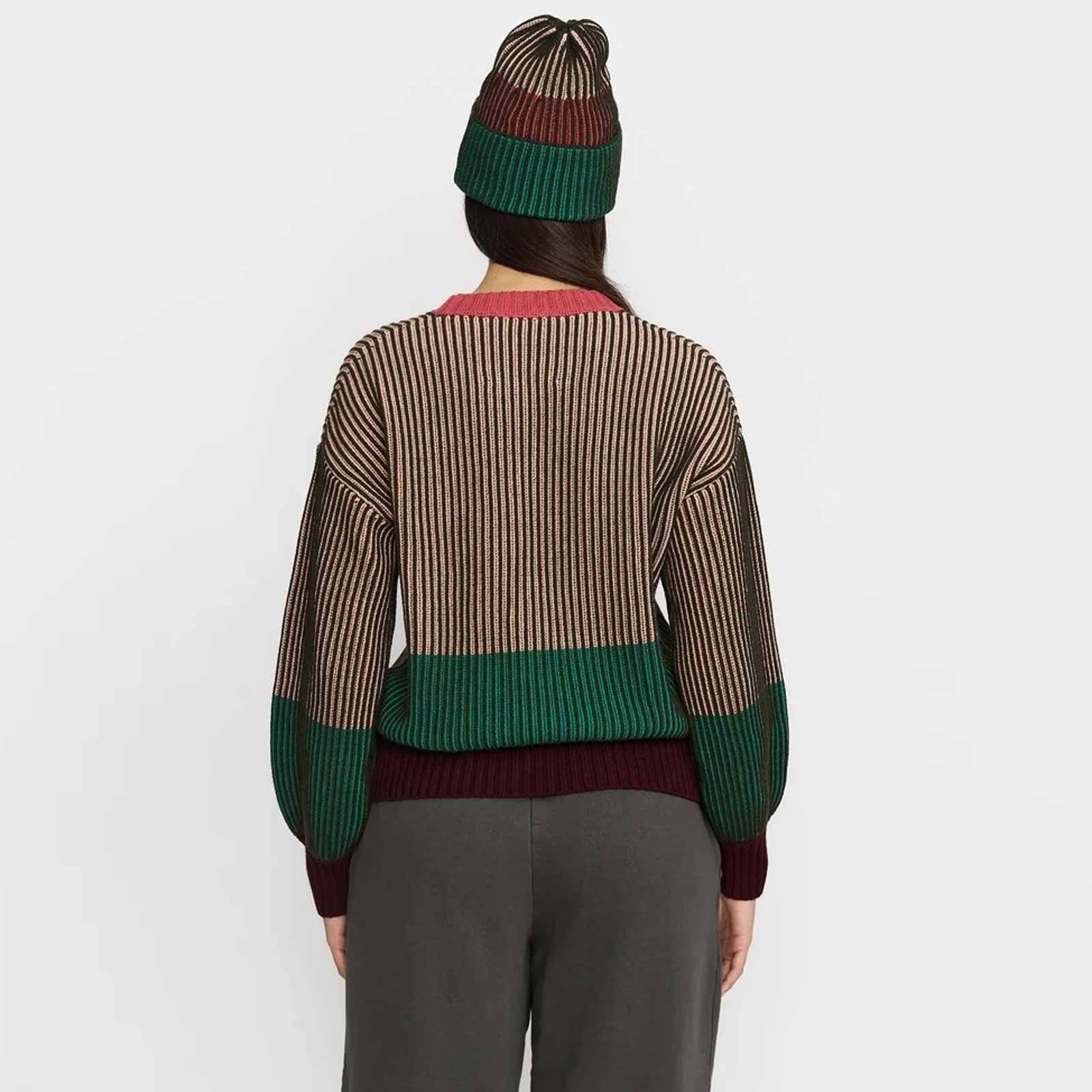 Rib Block Knit army