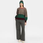 Rib Block Knit army