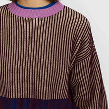 Rib Block Knit burgundy