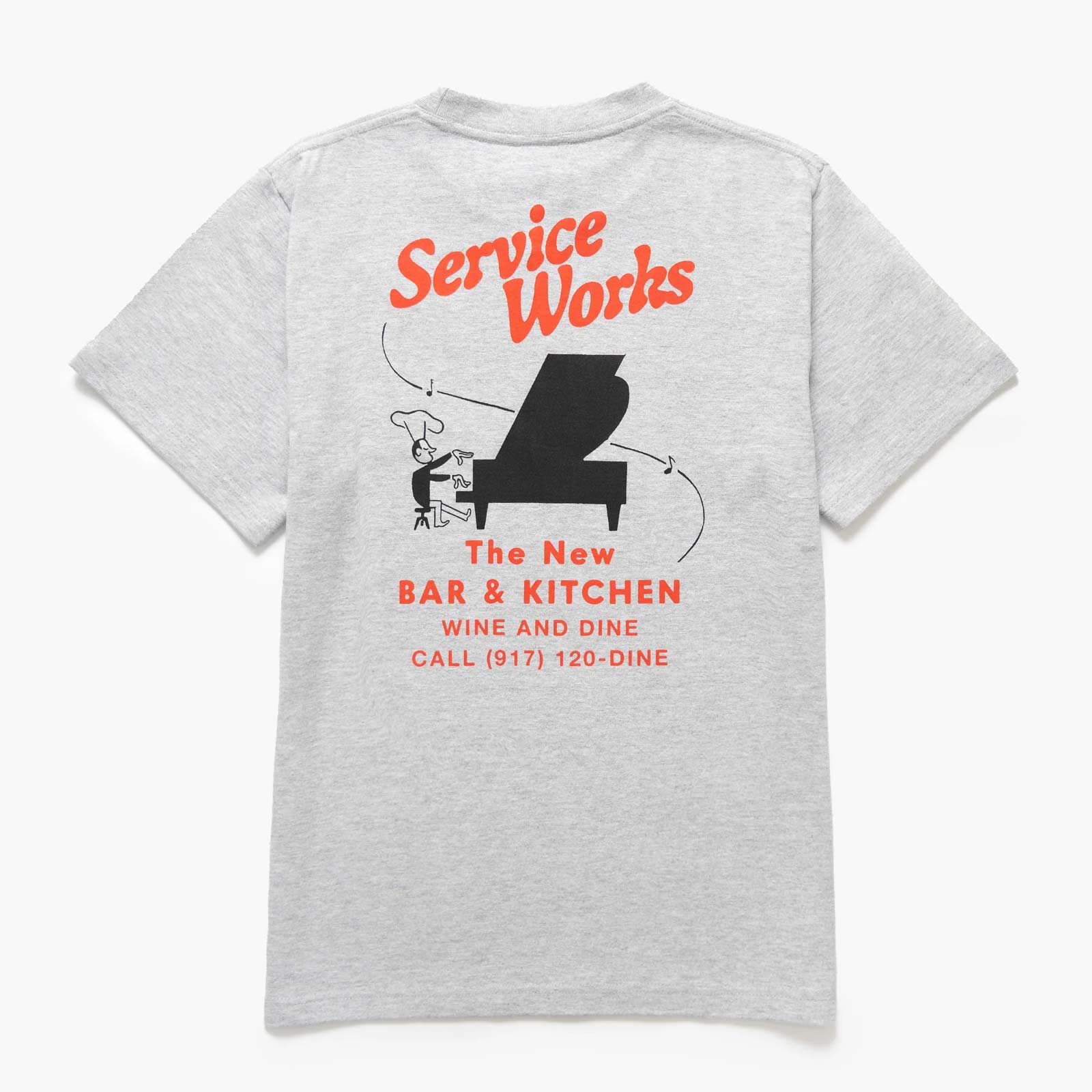 Bar & Kitchen Tee heather grey Service Works