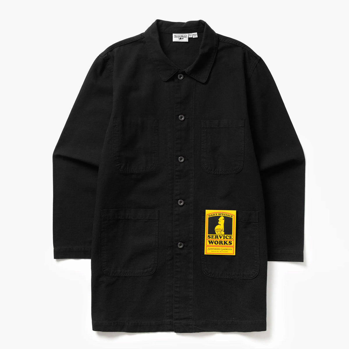 Canvas Long Shop Coat black
