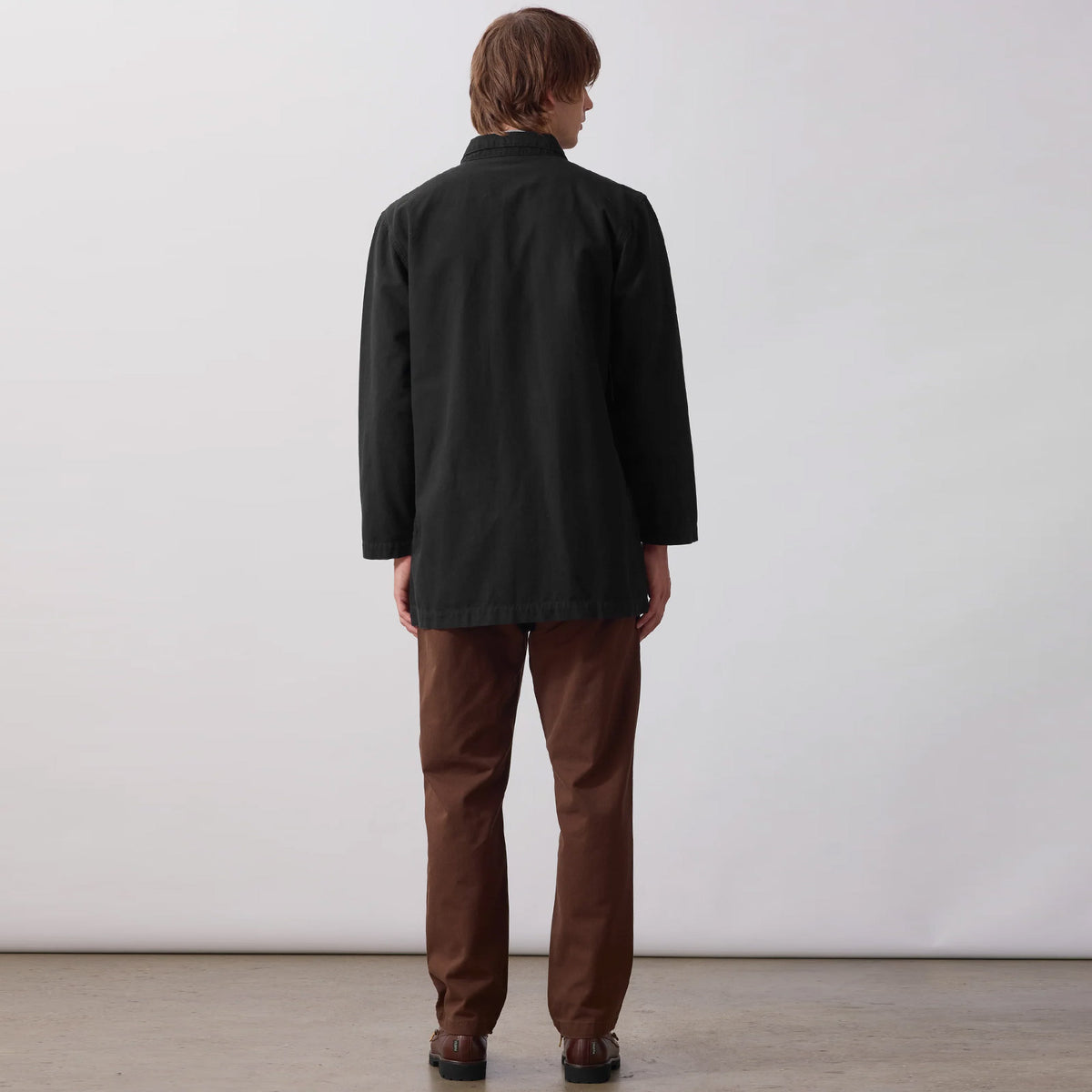 Canvas Long Shop Coat black